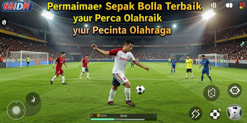 Screenshot gameplay 68IDN dengan grafis sepak bola menakjubkan.