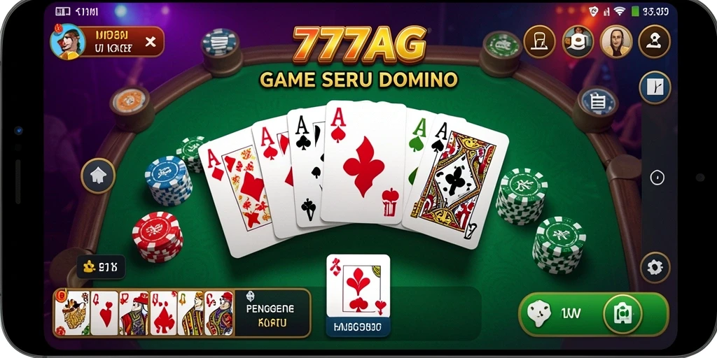 Tampilan gameplay Domino yang seru dan interaktif.