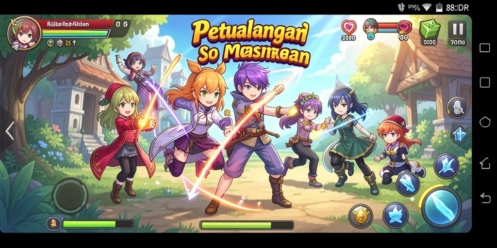 Tangkapan layar dari gameplay seru di 88IDR dengan karakter Anime.