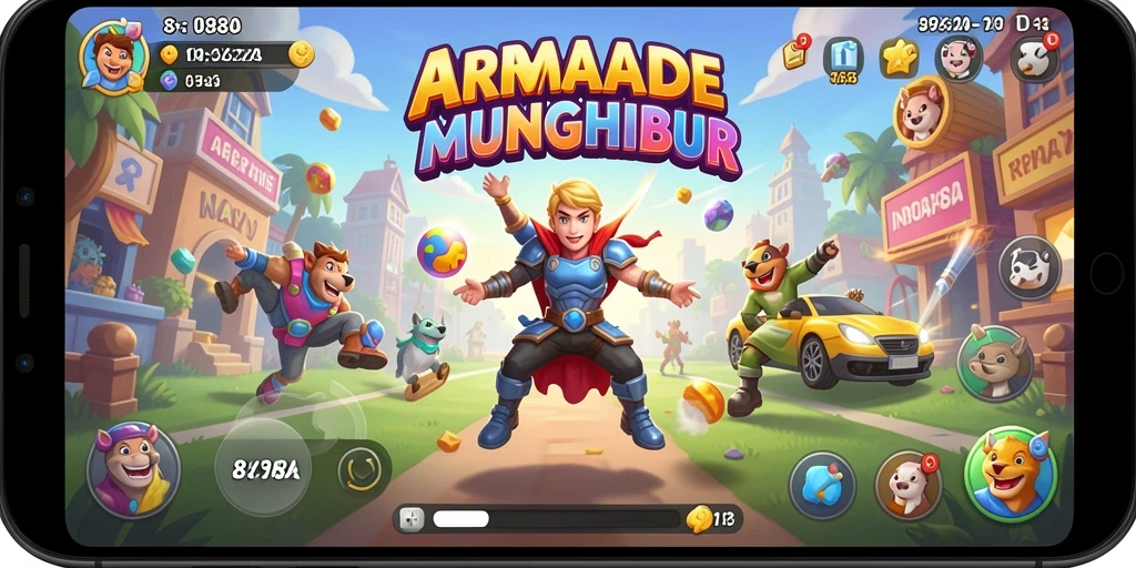 Tampilan gameplay seru dalam 898A yang menampilkan tantangan arcade.