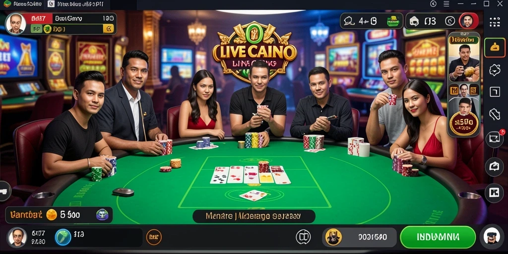 Tangkapan layar gameplay Live Casino API77 yang menakjubkan.