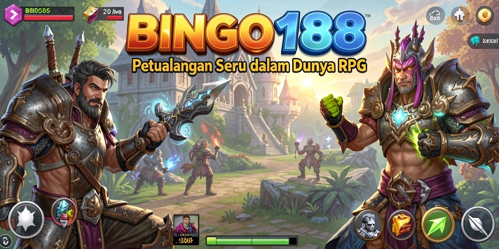 Tangkapan layar BINGO188 menampilkan aksi seru dalam pertarungan RPG.