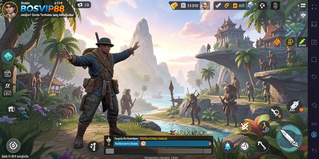 Tampilan gameplay BOSVIP88 dalam dunia terbuka yang menakjubkan.