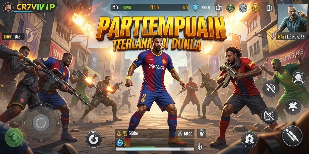 Gameplay seru CR7VIP dalam suasana pertempuran yang sengit.