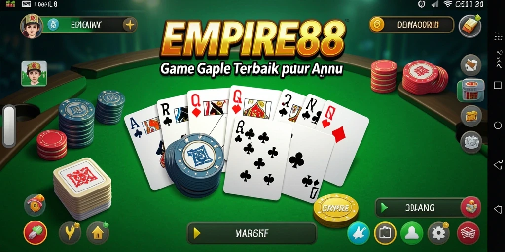 Tampilan gameplay Gaple yang seru dan interaktif di EMPIRE88.