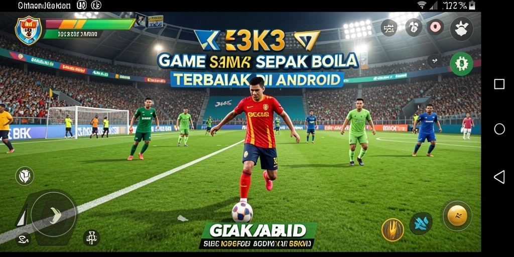 Tangkapan layar K3K3 menampilkan aksi sepak bola yang intens.