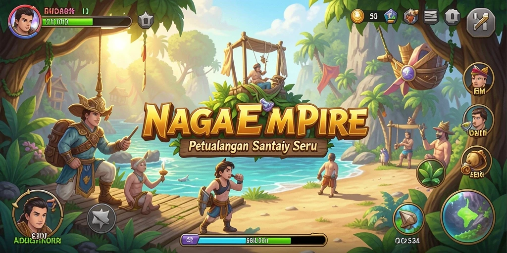 Tampilan gameplay NAGAEMPIRE yang seru dan menghibur.
