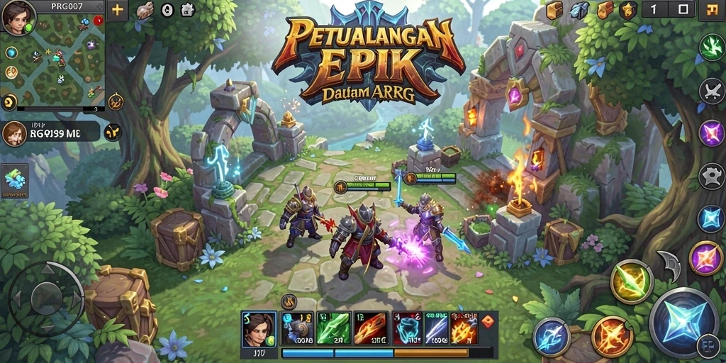 Tampilan gameplay ARPG yang mendebarkan dan penuh aksinya.