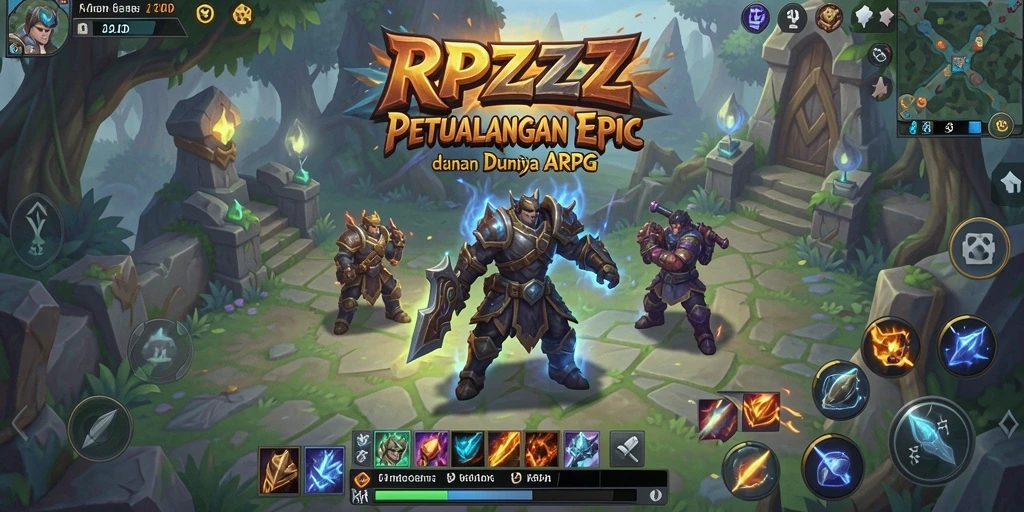Screenshot gameplay RPZZZ menampilkan aksi mendebarkan dalam pertempuran ARPG.