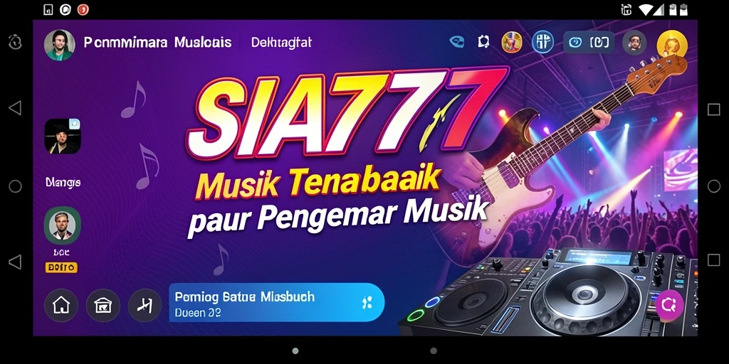 Tangkapan layar SIA777 menunjukkan antarmuka permainan musik yang interaktif dan menarik.