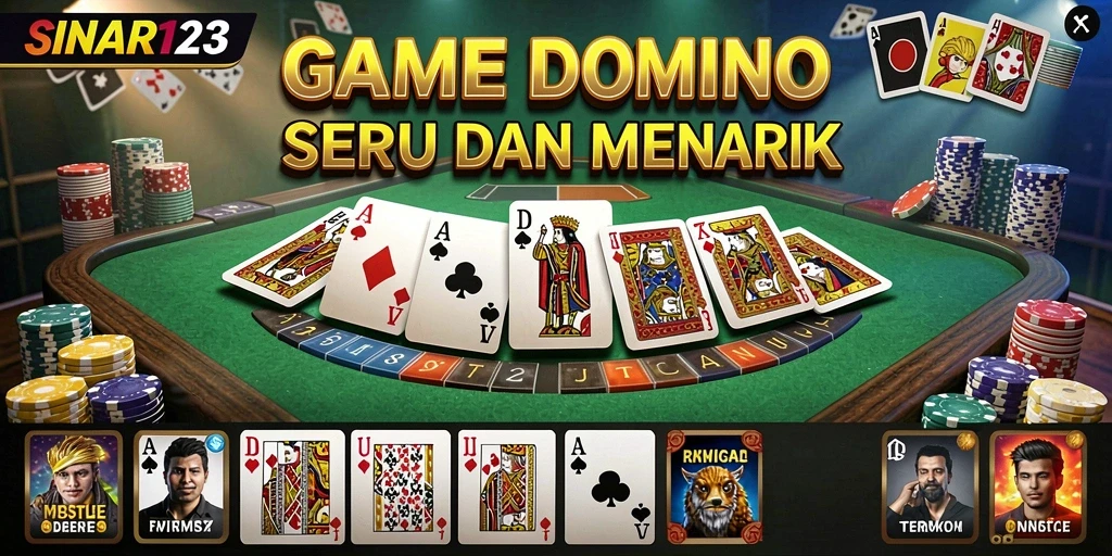 Pengalaman bermain Domino yang mengasyikkan dan interaktif.